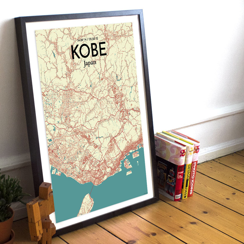 Kobe - No Frame Print, 70.8 cm H x 40.6 cm W x 0.1 cm D