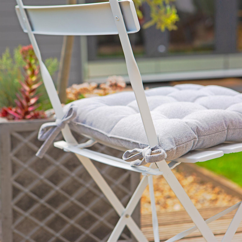 Harbour Housewares - Square Garden Chair Seat Cushions, Grey