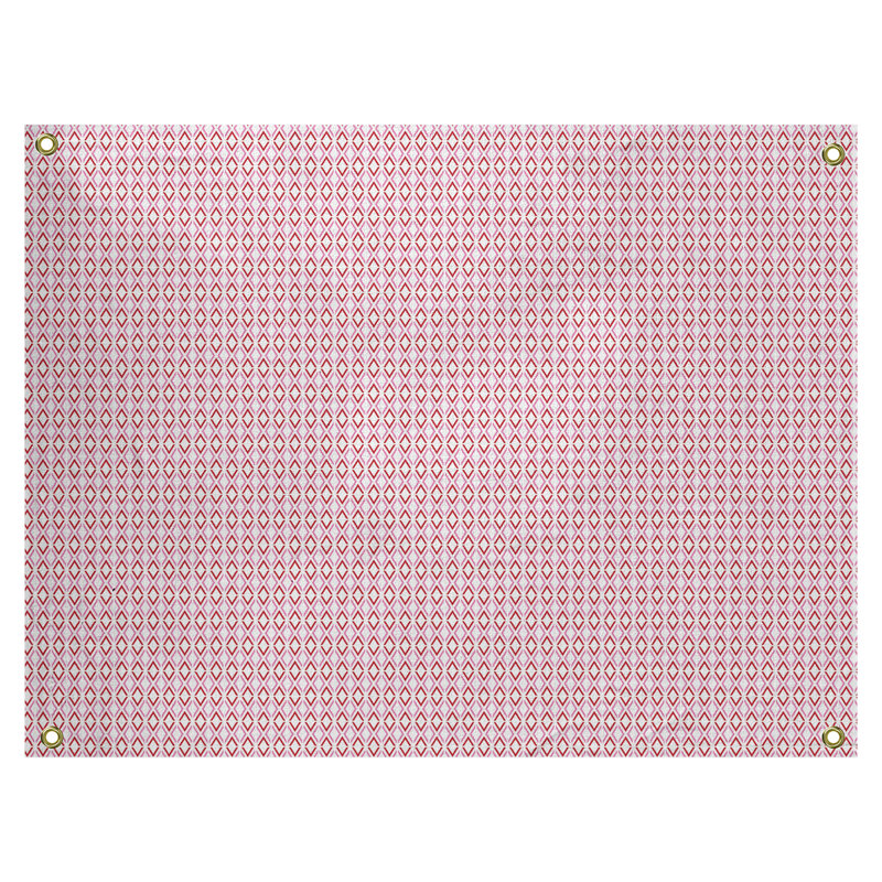 Tapisserie murale en losanges en losanges en polyester avec flèches hol, H 59 po x l 80 po, Rose / rouge foncé