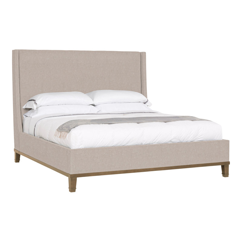 Michael Weiss Solid Wood Wingback Bed, Jiggles Fawn, Hampton