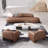 Combinaison de table basse moderne simple brun