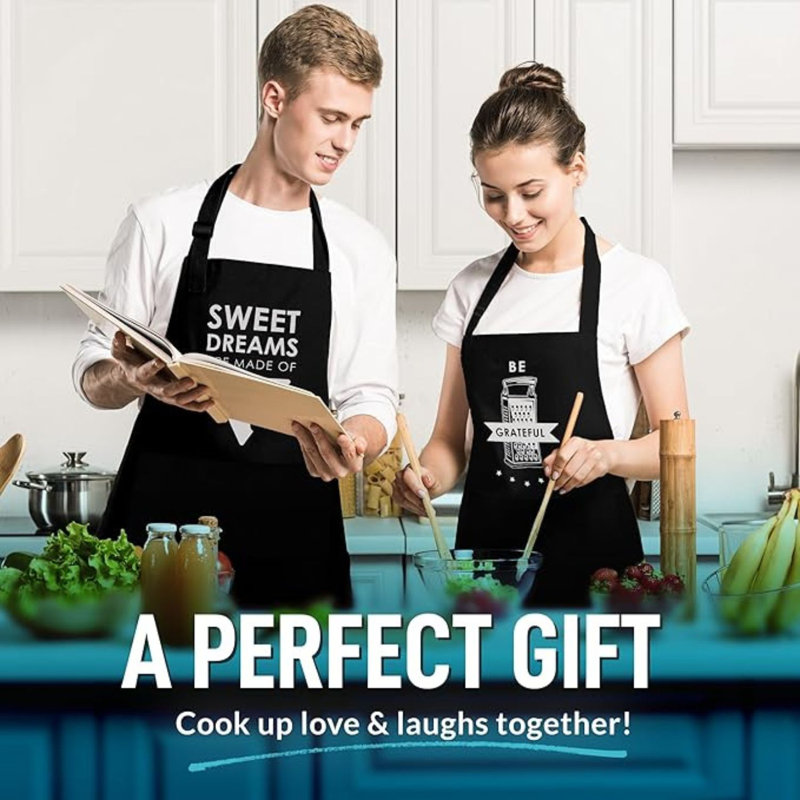 Zulay Kitchen 2-pack Funny Aprons