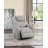 Power Recliner Chair Swivel, Upholstered 360° Swivel Recliner With Gold 5-Star Base, Light Grey, Smooth Motion And Ergonomic Design