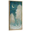 Enchanted Winter Night - Forêt au clair de lune avec des cerfs et des étoiles dorées - grande reproduction d'art sur toile encadrée-340059780-340059787