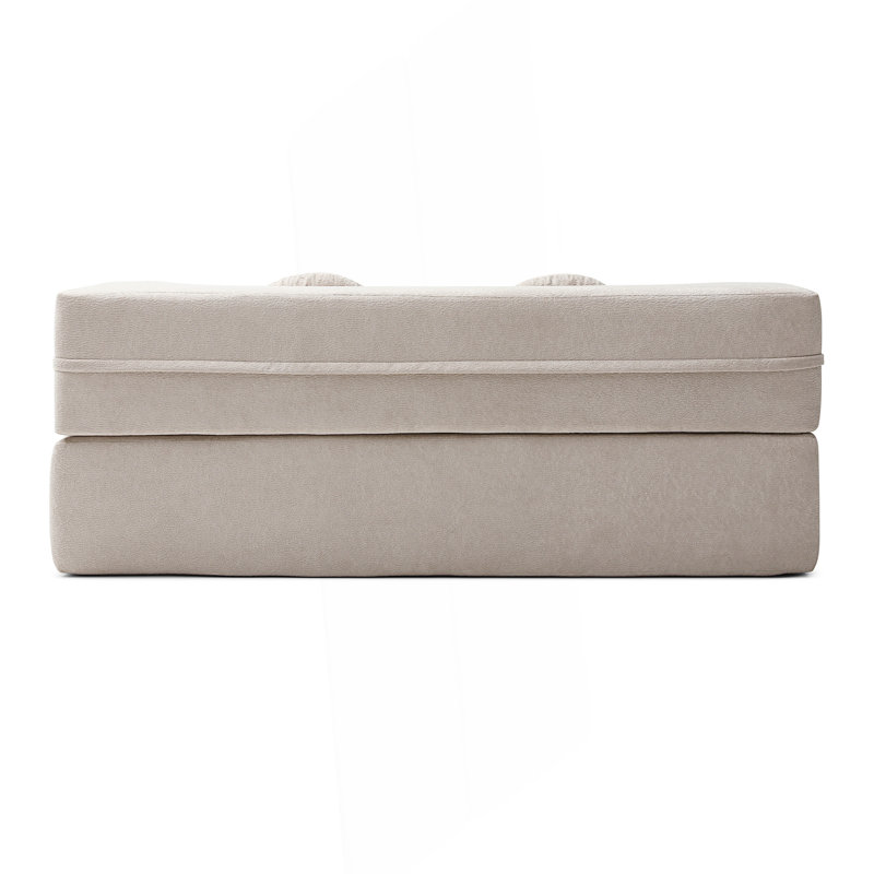 Canapé-lit 2 en 1 pliant avec coussin, canapé-lit grand, canapé-lit de plancher et futon, canapé de salon, Khaki Velvet