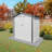  Metal Storage Shed,Tool Shed with Peaked Roof Waterproof with Clear Window and Lockable Door Compact Tool Shed for Garden, Backyard,Patio,Sundries and Bike Storage,-121386832-121386833