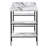 Computer Desk, Home Office, Laptop, Storage Shelves, 48"L, Work, White Marble Look Laminate, Black Metal, Contemporary-2063789213