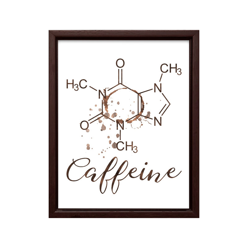 Caféine, Canevas, H 24 po x l 32 po, Encadrement brun