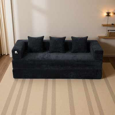 Canapé-lit pliant avec coussins - Fauteuil convertible et matelas de couchage - Canapé-lit en mousse à mémoire de forme pliable pour la vie