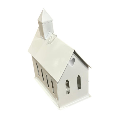 Maison d'oiseaux Country Church, blanc