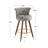 Swivel Bar Stools With Backrest And Footrest, 360-Degree Rotation And Ergonomic Design-1966101095