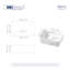 Lavabo de salle de bain rectangulaire en porcelaine vitrifiée pour salle de bain 16 po x 12 po blanc