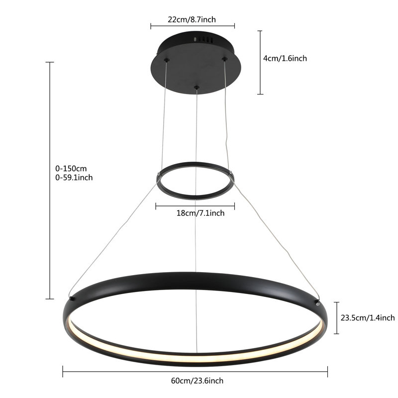 Lustre géométrique à DEL 1 lumière Alyissia