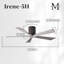60" Irene 5-Blade Hugger Ceiling Fan with Wall Remote-1087667378-1087667333-1087667387