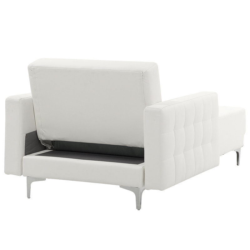 Finnegan Faux Leather Chaise Lounge