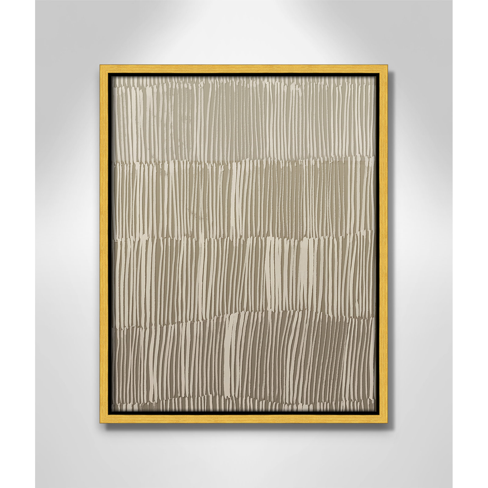 Linear Calm II Print by , 15.5" H x 12.5" W, Gold Floater