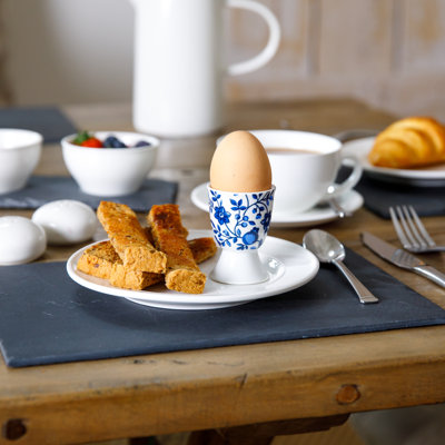 KitchenCraft Traditional Floral Porcelain Egg Cups