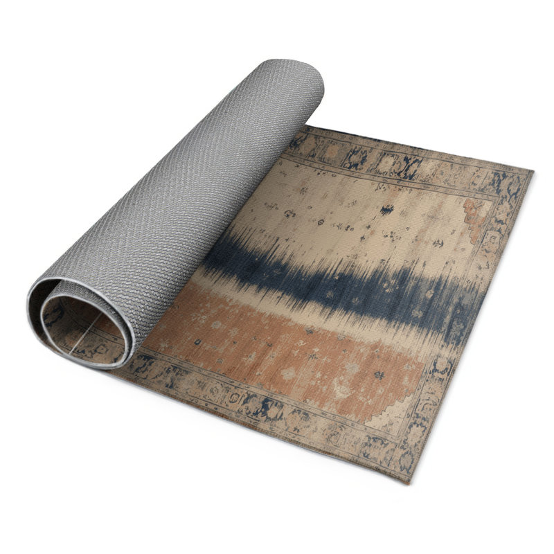 Overdyed Brown Indoor and Outdoor Area Rug, Rectangle 9' x 12'