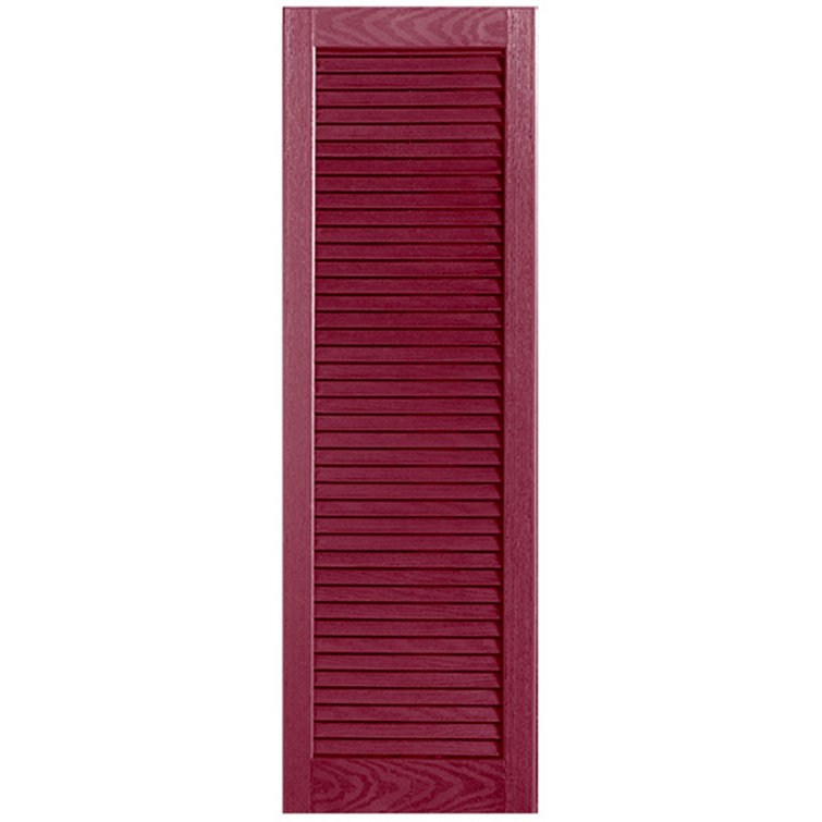Straight Top Full-style Open Louver Shutters Pair