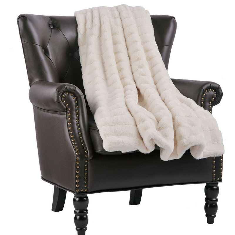 Plain Weave / Muslin Throw Blanket, Antique White