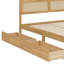 Structure de lit en bois d'hévéa avec deux tiroirs de rangement intégrés-464198093-464198088