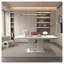 Table de salle à manger extensible pour 6 à 10 personnes - Plateau moderne en faux marbre blanc avec longueur réglable