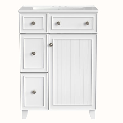 Meuble-lavabo de salle de bain avec lavabo en céramique
