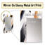 Or doré symétrique Sripes I - miroir mural unique Cubism, miroir moderne, impression d'art en métal-360946651