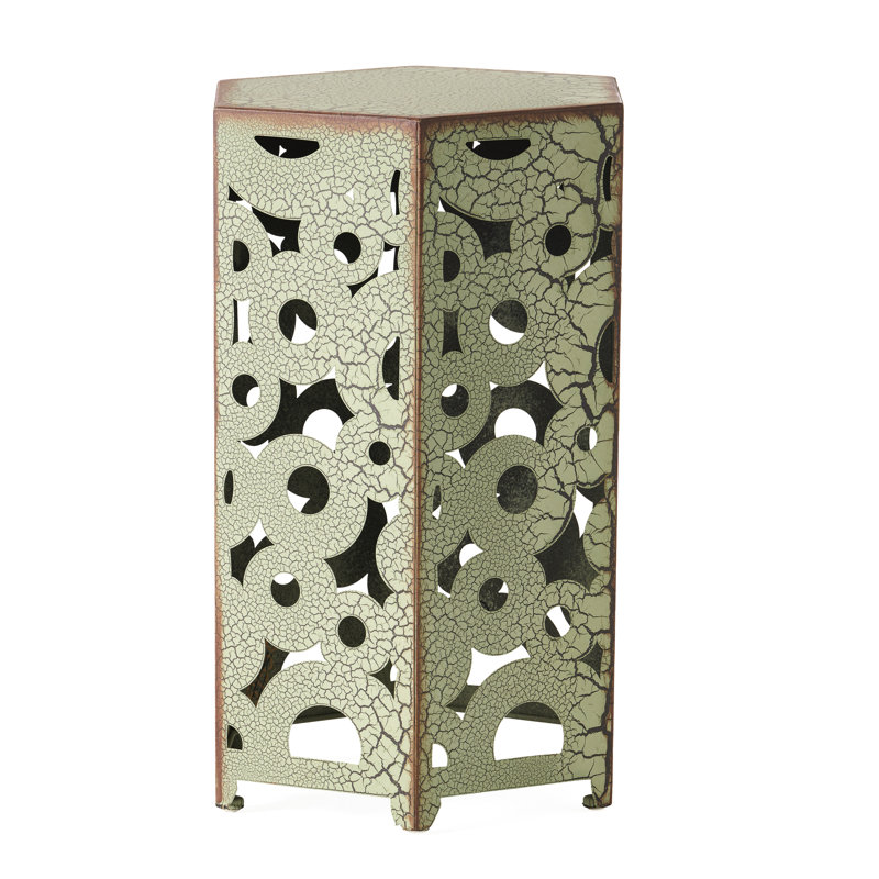 Tables d'appoint, fer antique, motif complexe, sans assemblage, P 14,67 po X l 12,69 po H 22,18 po, 9,93 lb, de deux tables d'assemblage nécessaires, ornement, 2
