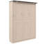 Grand lit escamotable avec lumières DEL, lit mural peu encombrant, beige