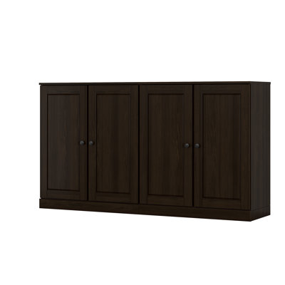 Buffet Bieito 100% bois massif avec portes, armoire de rangement pour salle à manger, l 64 po x H 35,75 po
