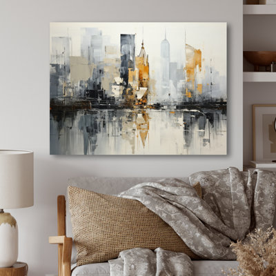 Paysage urbain abstrait IV - Collages abstraits, reproduction sur métal