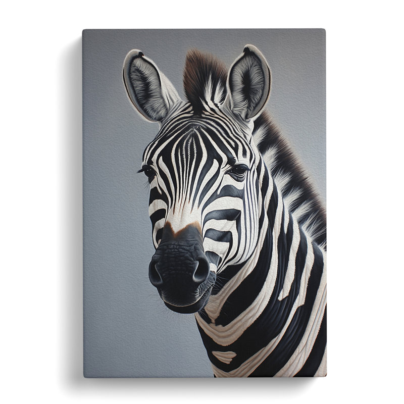 Zebra Realism - Single Picture Frame Print, 60cm H x 40cm W x 3cm D