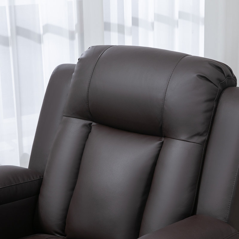 Fauteuil de massage en faux cuir, Similicuir brun