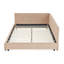 Structure de lit capitonnée rembourrée, structure de canapé-lit avec dossier et accoudoirs confortables, lit pour chambre à coucher, salon, velours-1602039032