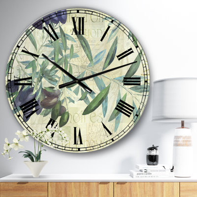 Olives de Nyons - Grande horloge murale de chalet