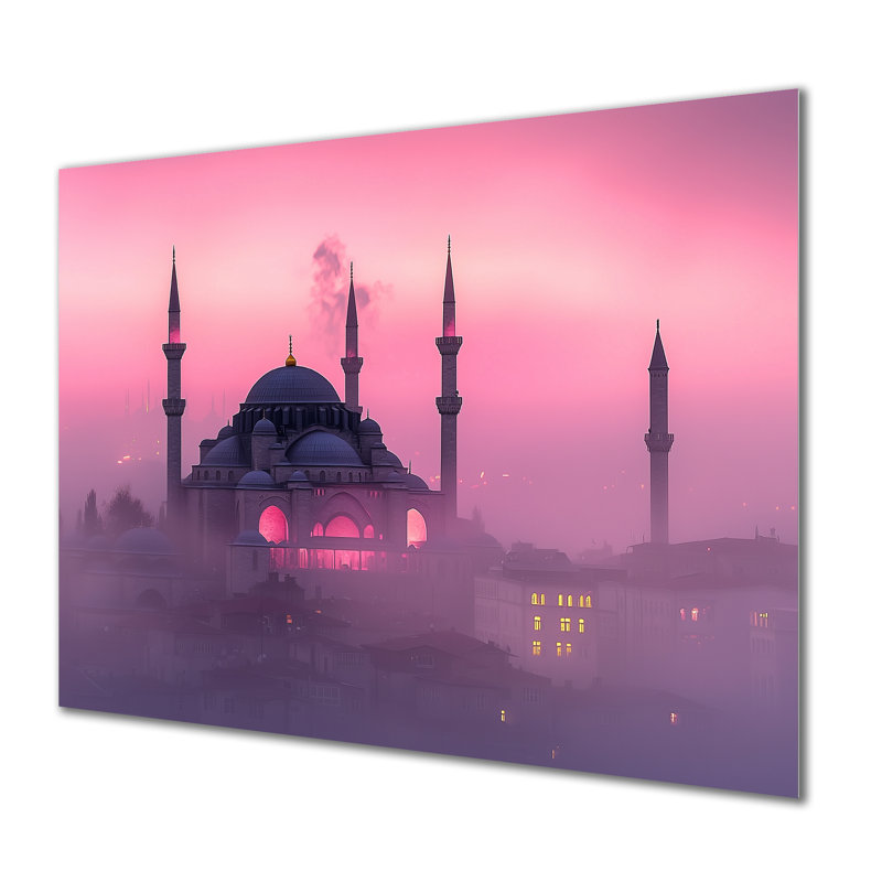 Mosquée à l'aube, Turquie, Turquie, art mural, H 12 po x l 20 po x P 0,84 po