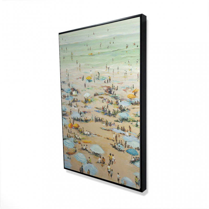 «People At The Beach» sur toile, H 36 po x l 24 po