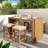 5 Pieces Outdoor Bar Set Included 1 Height Table & Four Stools With Cushions
