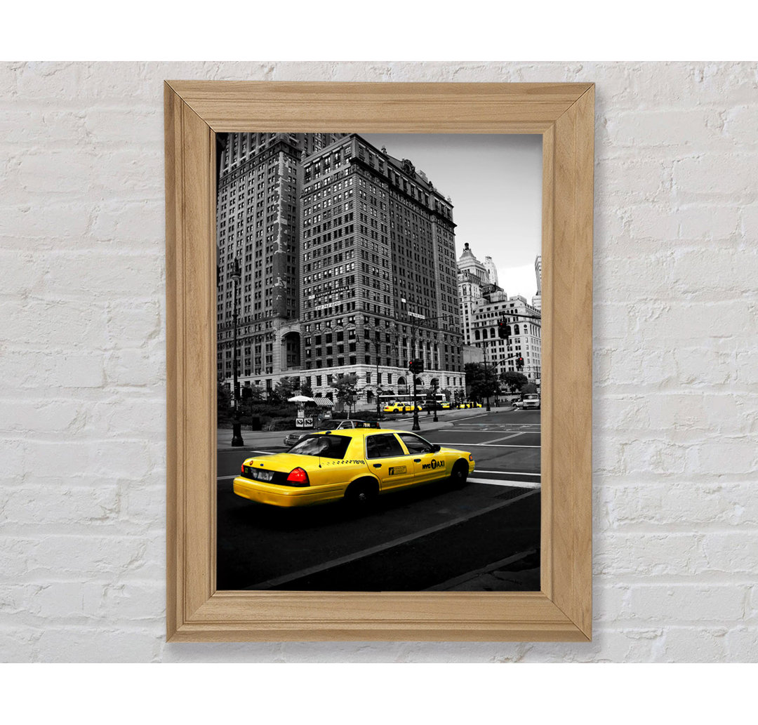 Nyc Yellow Cab Gerahmter Druck