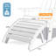 Repose-pieds extérieur en plastique Kacy-Leigh Adirondack-668051374