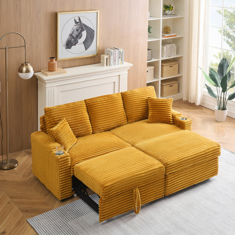 Canapé polyvalent pliable avec porte-gobelets et fonction de rangement pour la maison