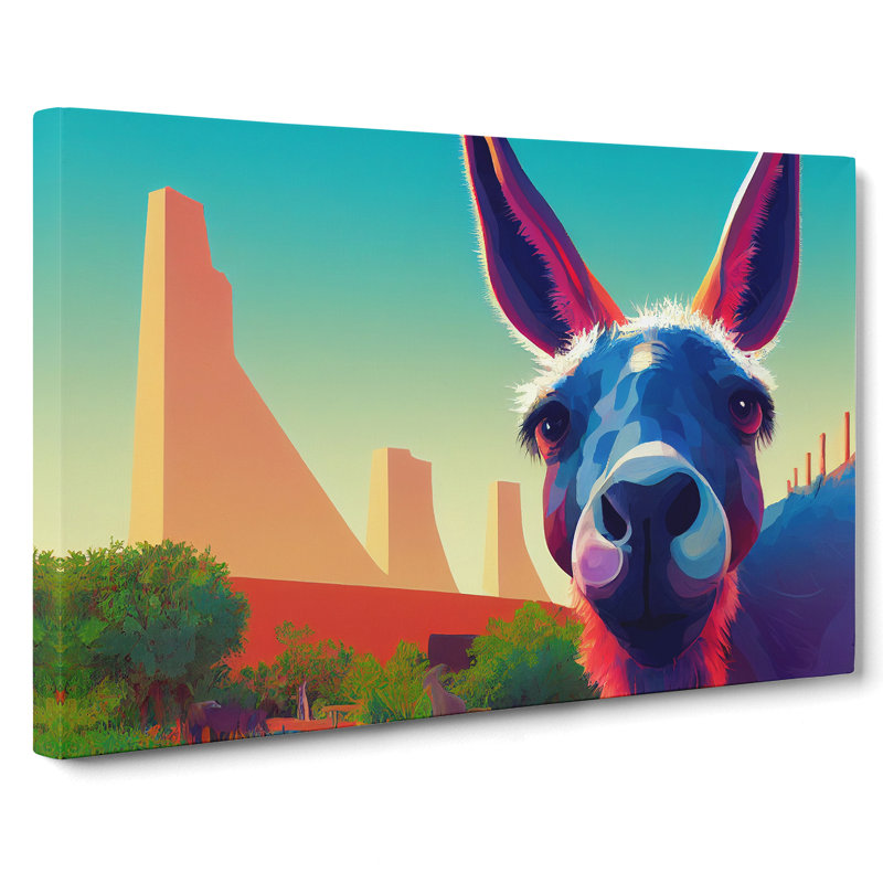 Portrait of a Donkey - Wrapped Canvas, 35cm H x 50cm W x 3cm D
