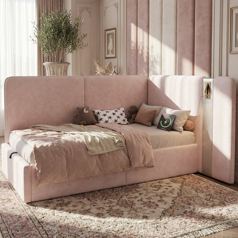 Metal Daybed, Pink
