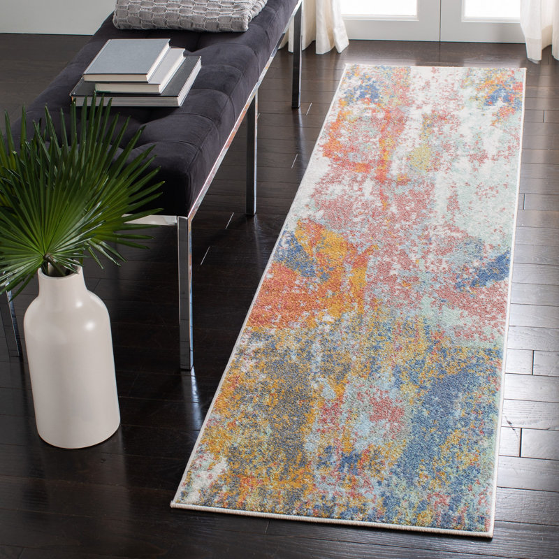 Kenna Performance Abstract Rug, Runner 2' x 8'
