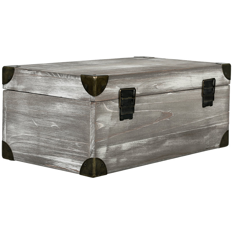 Rustic Wood Tape Storage Box