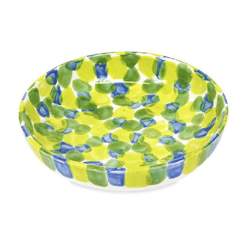 Verano Spanish Ceramics Ceramic Salad Bowl, Green