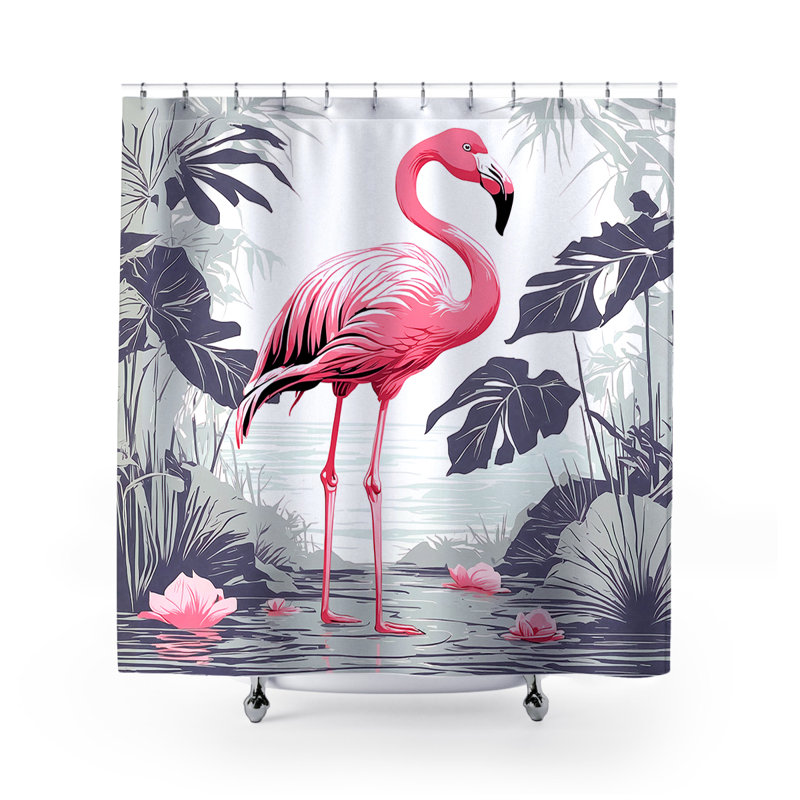 Rideau de douche Brandon Flamingo