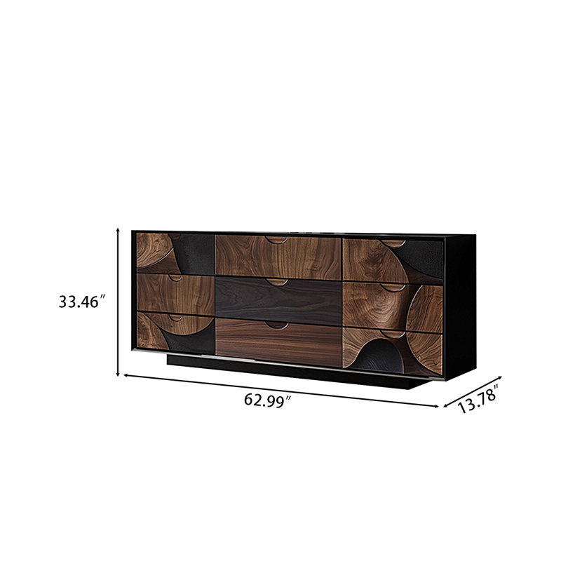 Armoire de rangement à 62 tiroirs 62,99 po, H 33,46 po x l 62,99 po x P 13,78 po