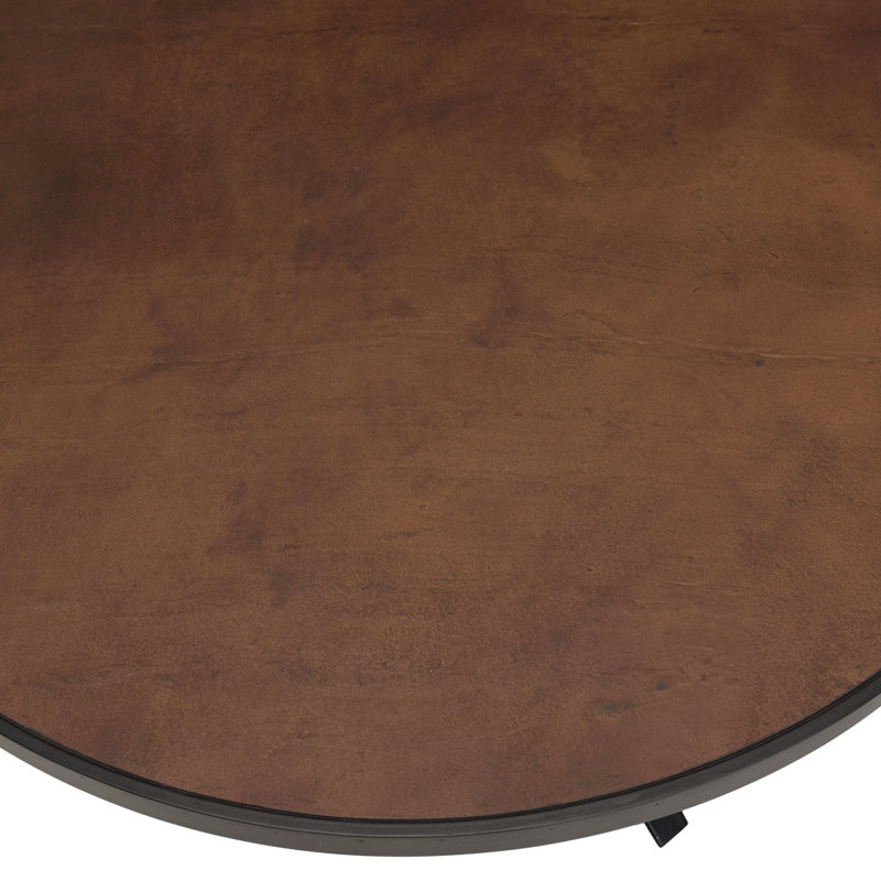 Basile Round Dining Table, Rust